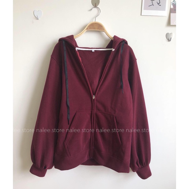 Áo khoác Hoodie nỉ bông Ulzzang tay bồng form rộng sz M L XL | BigBuy360 - bigbuy360.vn