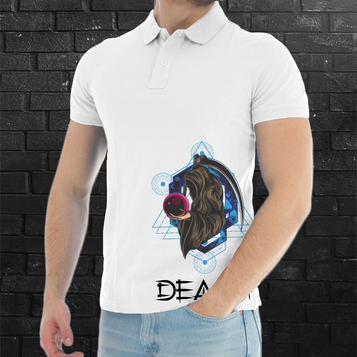 Áo polo nam in hình Depstyle PT145 vải thun poly 4 chiều mịn mát