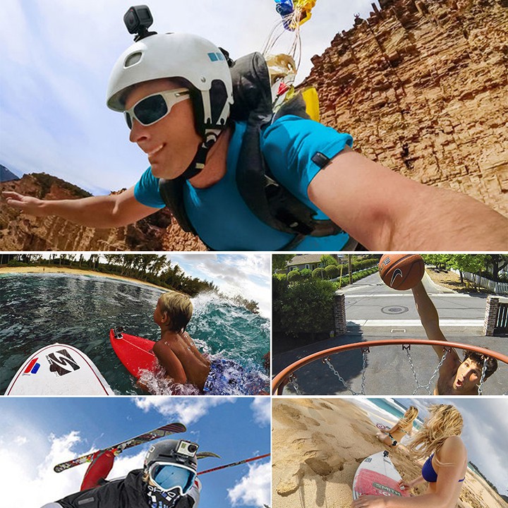 Bộ 2 đế và miếng dán gắn nón Gopro New Hero / 5 / 6