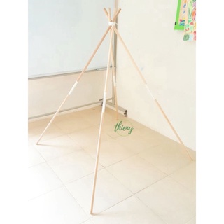 Gậy gỗ dựng lều tam giác - Lều vải DIY Handmade - Set gậy làm lều