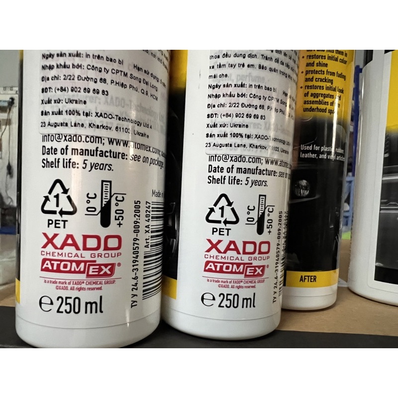XADO ATOM EX DƯỠNG NHỰA &amp; CAO SU