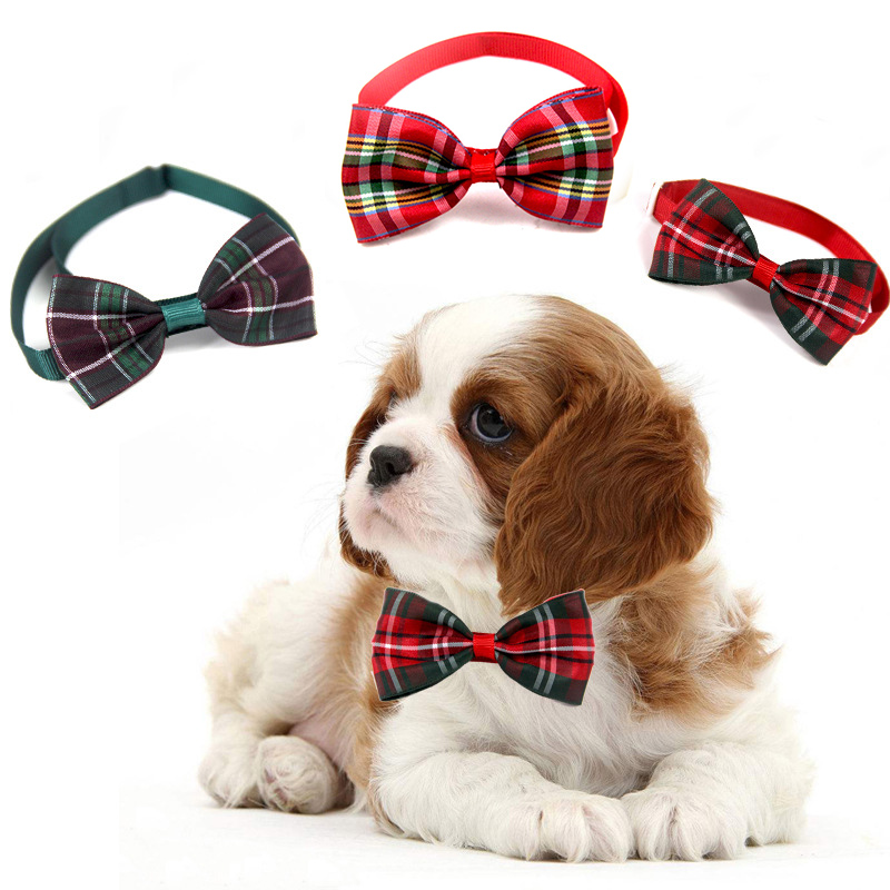 Vòng cổ kiểu cà vạt phối nơ dễ thương dành cho thú cưng