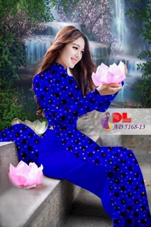 Vải áo dài chấm bi
