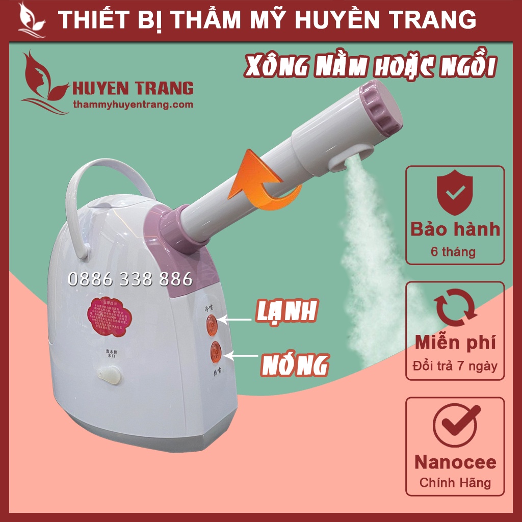 Máy Xông Mặt Nóng Lạnh Mini NANOCEE 3228 - Thiết Kế Nhỏ Gọn, Tiện Di Chuyển, Lực Phun Mạnh, Hơi Phun Mịn NANOCEE