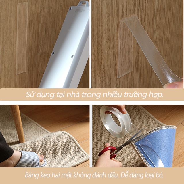 3 Mét Băng Keo Hai Mặt Siêu Dính Trượt Có Thể Tái Sử Dụng