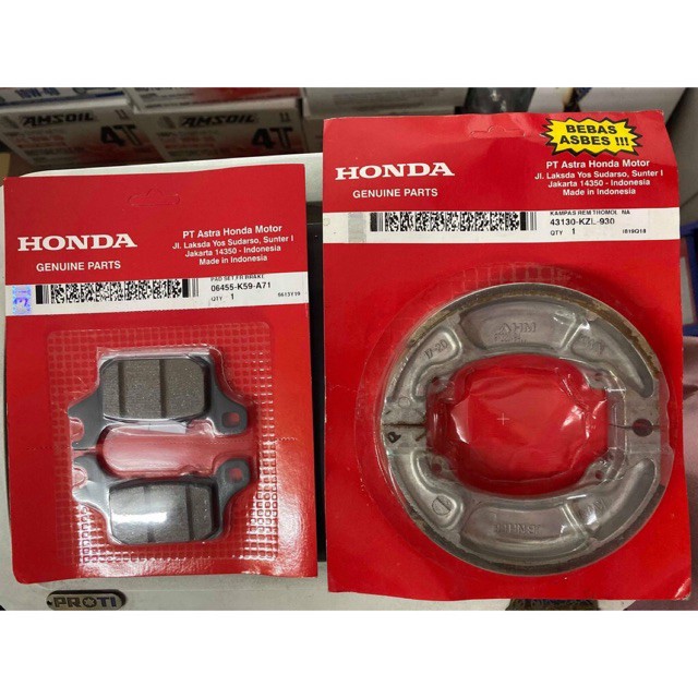 BỐ THẮNG TRƯỚC SAU VARIO 2018 -2020 CHÍNH HÃNG HONDA INDO