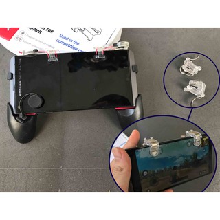 Combo phụ kiện chơi pubg mobile 4 nút + tay cầm