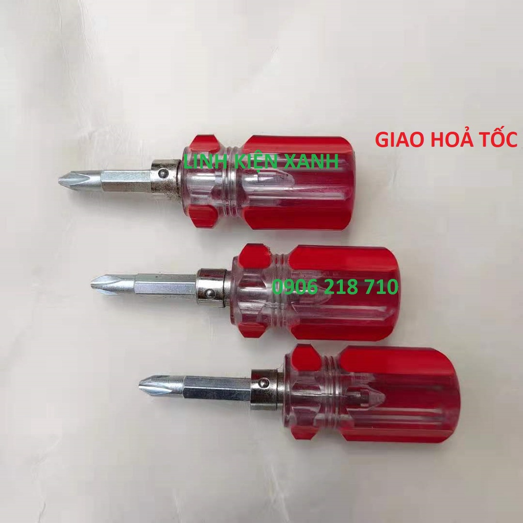 Tô Vít 2 Đầu 4 Cạnh 2 Cạnh Đa Năng Màu Đỏ Dài 8cm