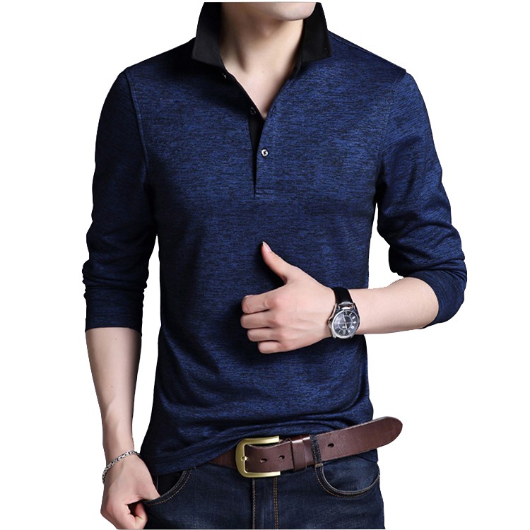 Áo Thun Nam Tay Dài Cổ Bẻ Phong Cách Lịch Lãm KATUSCO - A2051