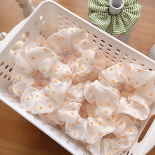 Cute Dasiy White Floral Scrunchies Hair Accessory Hair Ties