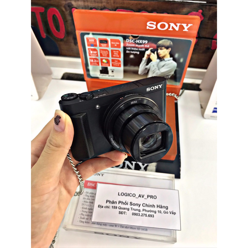 Máy ảnh du lịch Sony Cybershot DSC-HX99 chính hãng tặng kèm thẻ nhớ và bao đựng máy