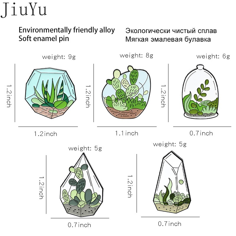 Ghim Cài Áo Tráng Men Hình Chậu Cây Xương Rồng Hoạt Hình Dễ Thương Làm Quà Tặng Cho Bạn Bè Nghệ Thuật Desig