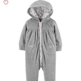 [GIÁ RẺ] Body dài 2 lớp chất nỉ hãng Carter cho bé gái  Size cho bé từ 0-24M