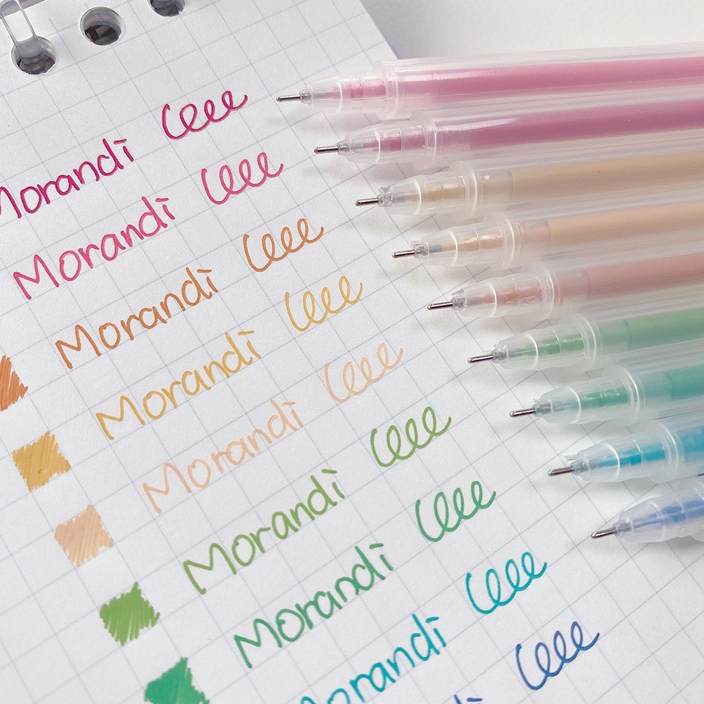 Set 9 bút mực highlight morandi nhiều màu sắc khác nhau cho học sinh B03