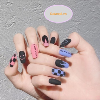 Bộ 24 móng tay giả - kèm keo mẫu KM - nail đẹp