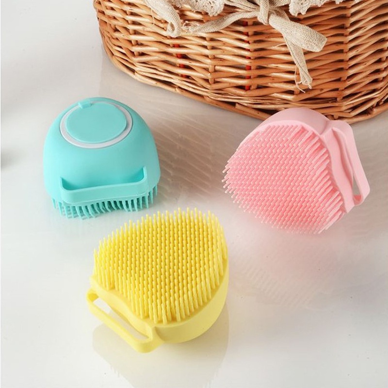 Bàn chải tắm massage cho thú cưng chất liệu silicon