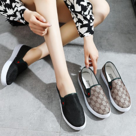 Slip on nữ êm chân họa tiết Guc.ci