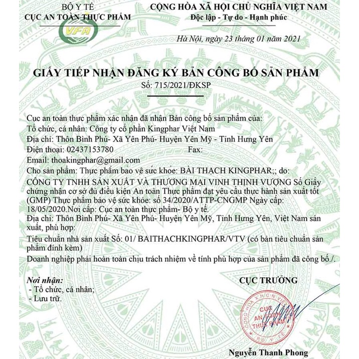 Bài Thạch Kingphar - Hộp 40 viên