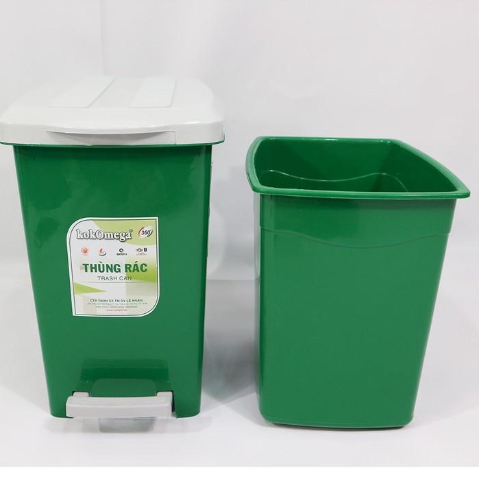 [Sale Sốc] Thùng Rác Đạp Chân 12 Lít Kokomega