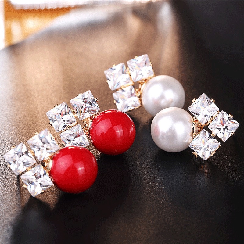 Khuyên Tai Bạc 925 Đính Hạt Ngọc Trai Thanh Lịch Kiểu Dáng Mới