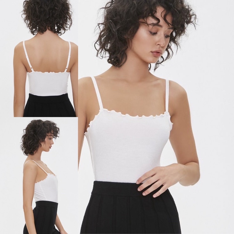 Bộ Bodysuit Hai Dây Thun Gân Chính Hãng