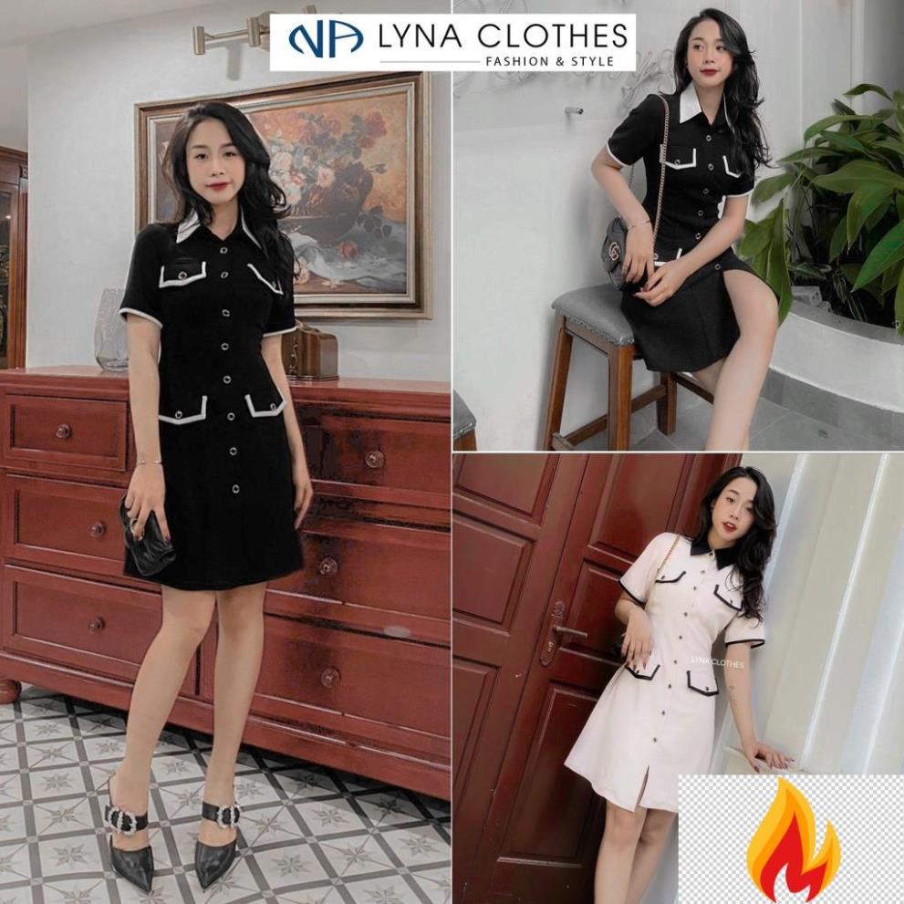 Váy công sở thiết kế cao cấp Form áo sơ mi Dáng cổ đức Chiết eo nhẹ Rất tôn dáng Trẻ trung Năng động -K(&1