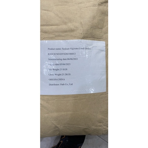 Natri alginate sodium alginate cấp thực phẩm túi 100g