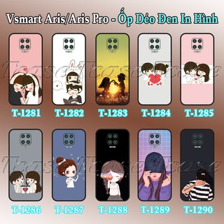 Ốp lưng Vsmart Aris/ Aris Pro dẻo đen in hình Couple cute