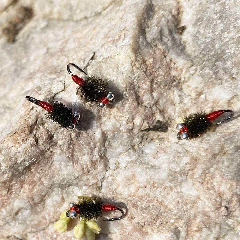 Bộ 10 Mồi Câu Cá Giả Hình Côn Trùng Thiết Kế Nhỏ Gọn Màu Nâu Caddis