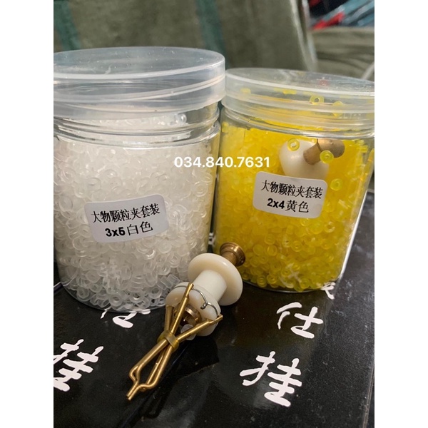 Combo kẹp mồi + chun 2000 cái loại to , giá rẻ