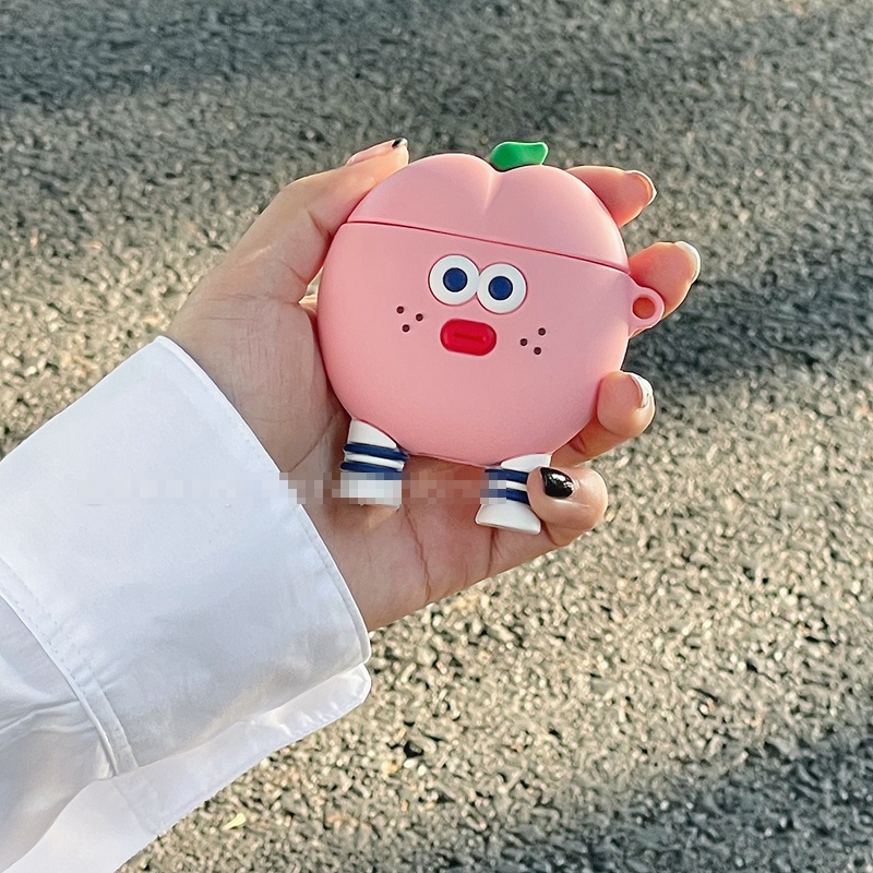 Vỏ Bảo Vệ Hộp Sạc Tai Nghe Airpods 3 Pro 2 3 Họa Tiết Hoạt Hình Quả Cà Chua Đỏ 2021 Phong Cách Mới Ốp