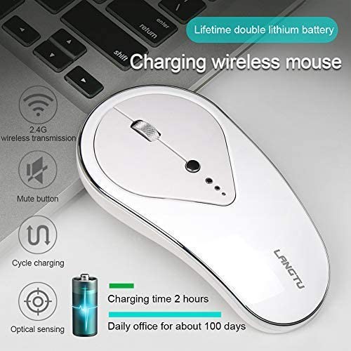Chuột không dây dùng pin sạc,wireless,bluetooh Langtu T1 kết nối đa năng + tặng lót chuột mini du lịch