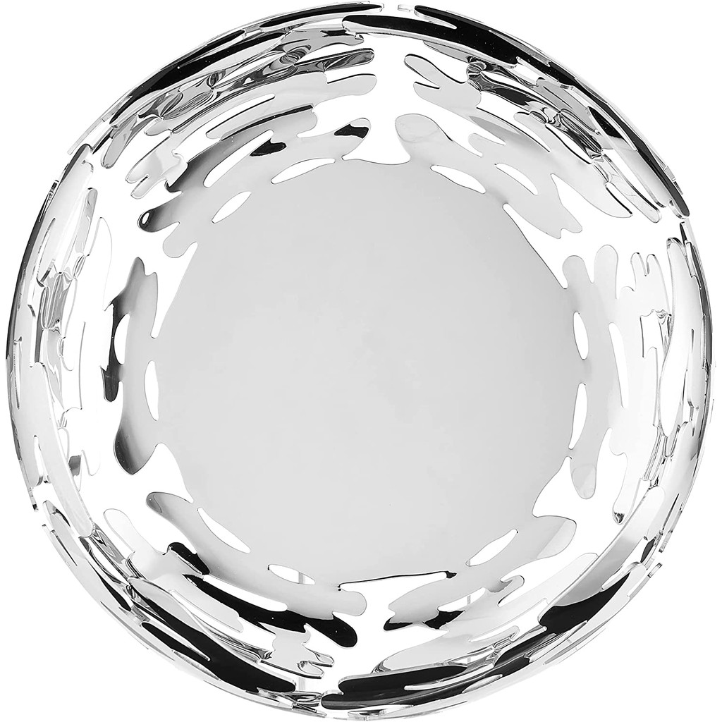 RỔ ĐỰNG TRÁI CÂY INOX ALESSI BARKNEST BM02, 21CM, MÀU BẠC