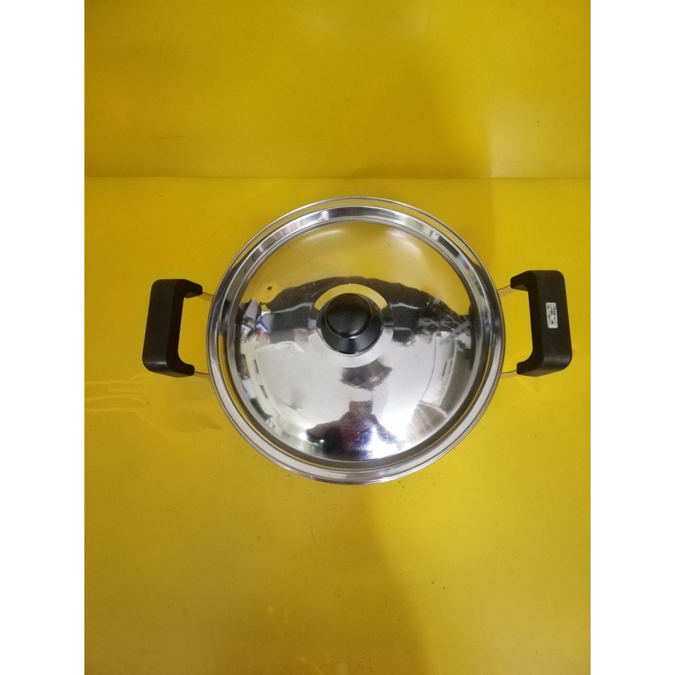 Nồi lẩu inox nội địa Nhật, size 24cm, cao 10cm (mã 544), Dùng được bếp từ