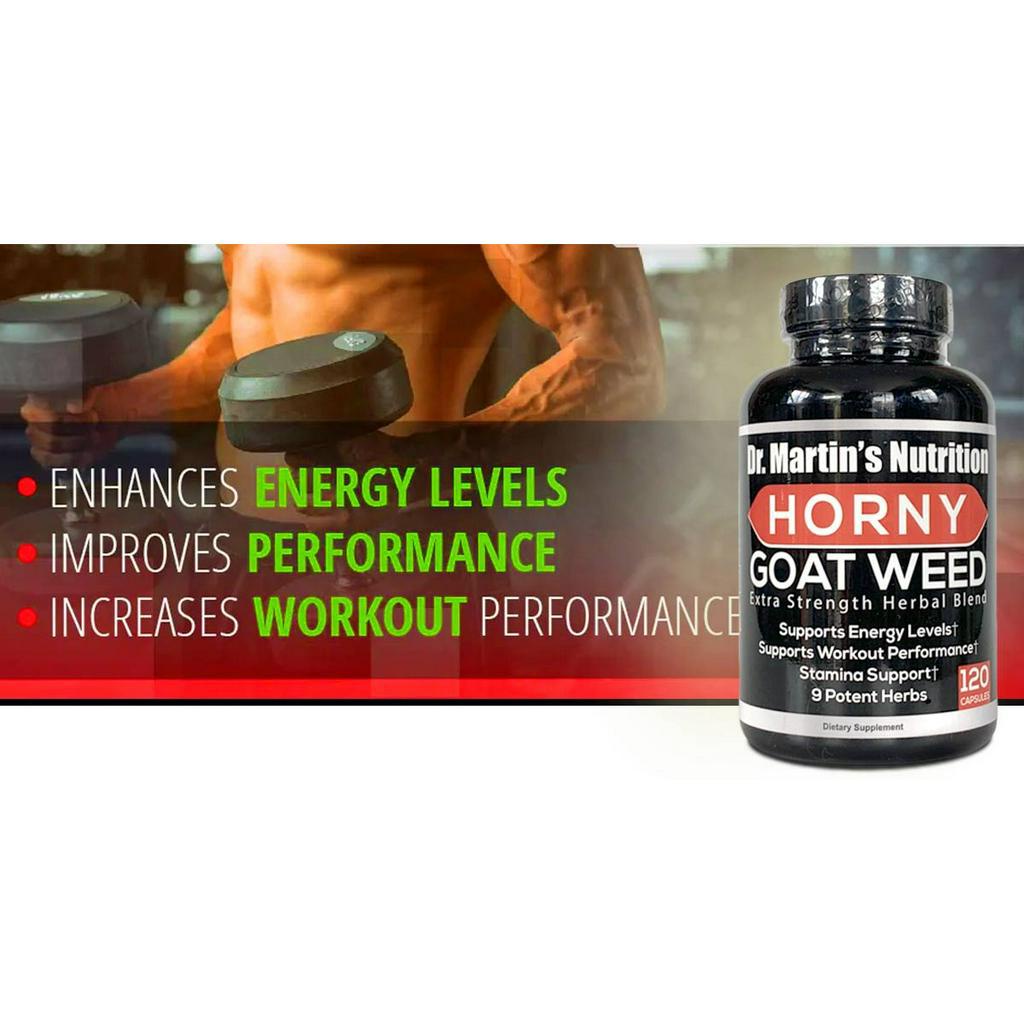 Hỗ trợ tăng năng lượng Dr Martin’s Nutrition Horny Goat Weed 1000mg 120 Viên