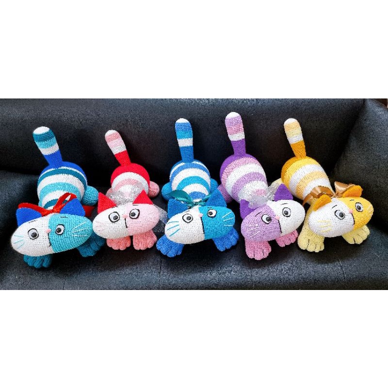 Bộ nguyên liệu làm Mèo loang móc len