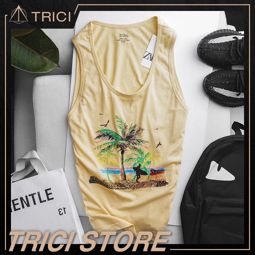 Áo tank top zara 👕FREESHIP👕 cotton 4 chiều TTZR01