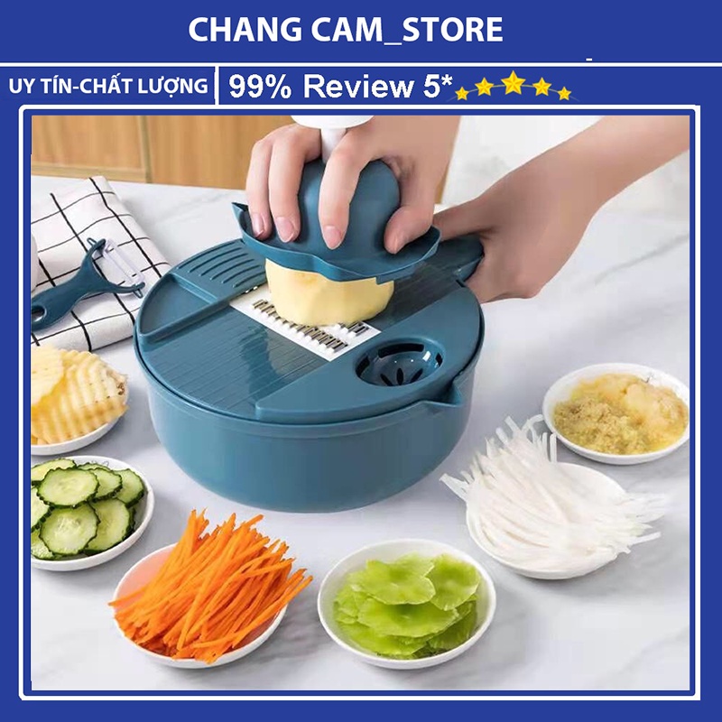 Rổ nạo rau củ đa năng,Cực kỳ tiện lợi, không lo đứt tay, nạo bào sợi, nạo vỏ,thái lát, không sợ đứt tay