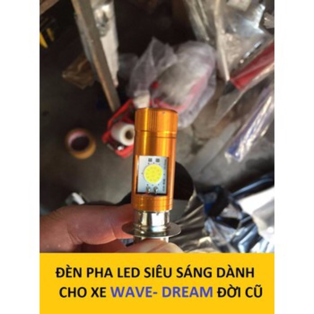 1 ĐÔI ĐÈN PHA LED CHÂN M5  CHO  XE ĐỜI CŨ : DREAM,WAVE