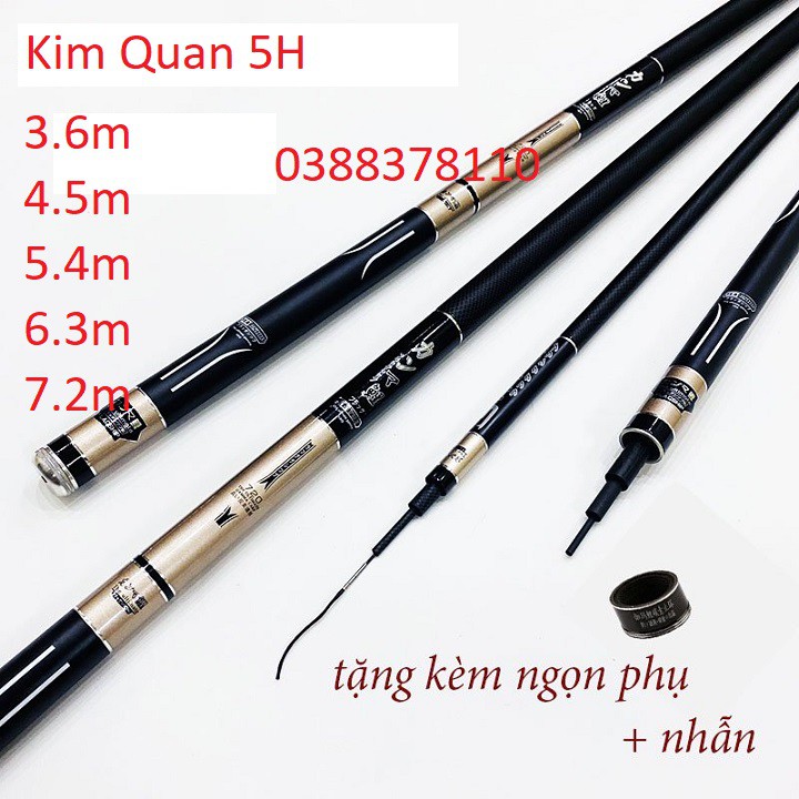 Cần Câu Tay Kim Quan 5H, Được Làm Từ Chất Liệu Carbon Thích Hợp Câu Cảm Giác Mạnh