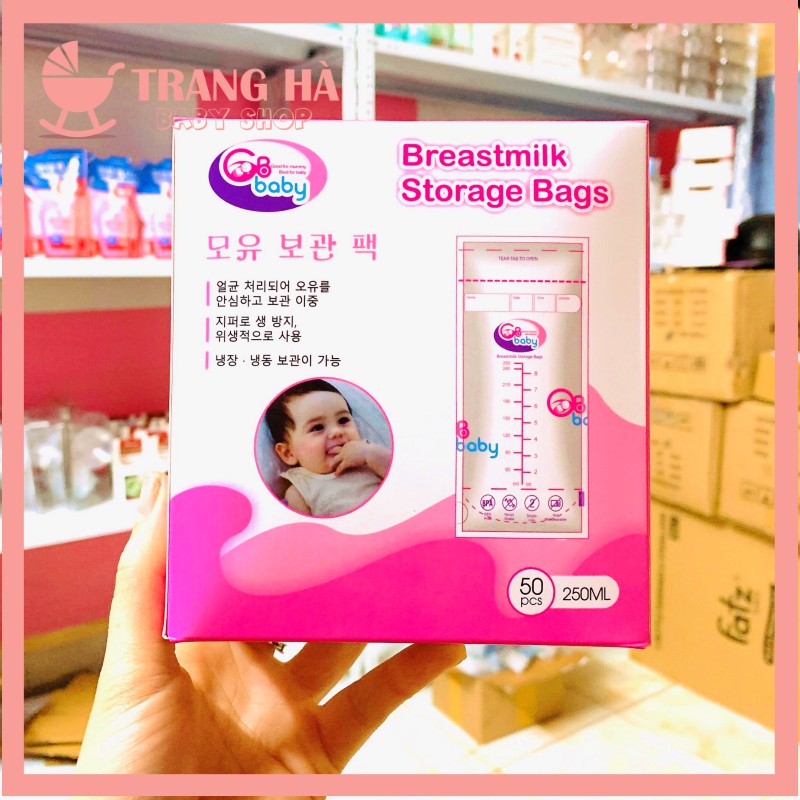 𝑺𝑨𝑳𝑬 𝑺𝑶̂́𝑪  TÚI TRỮ SỮA GB BABY 100ML HÀN QUỐC HỘP 30 TÚI