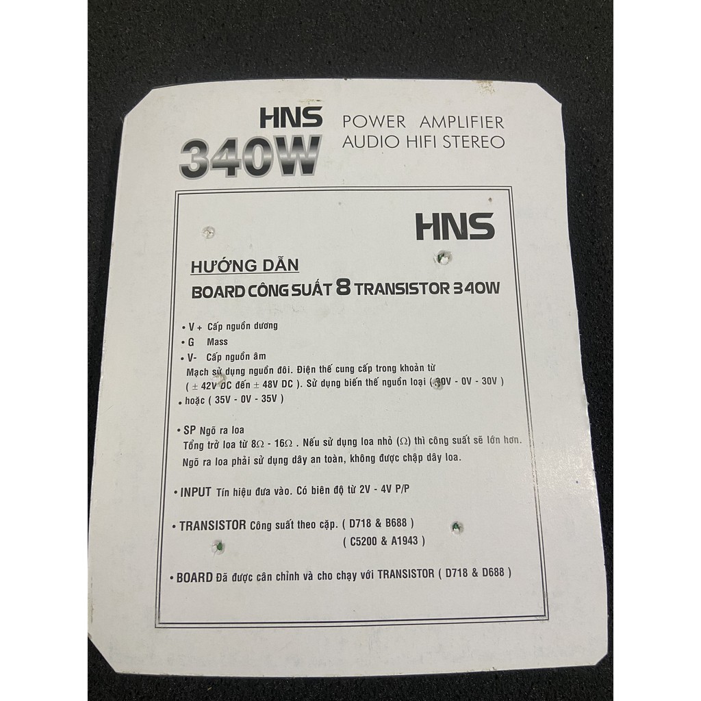 Mạch công suất amply 8 sò giá rẻ