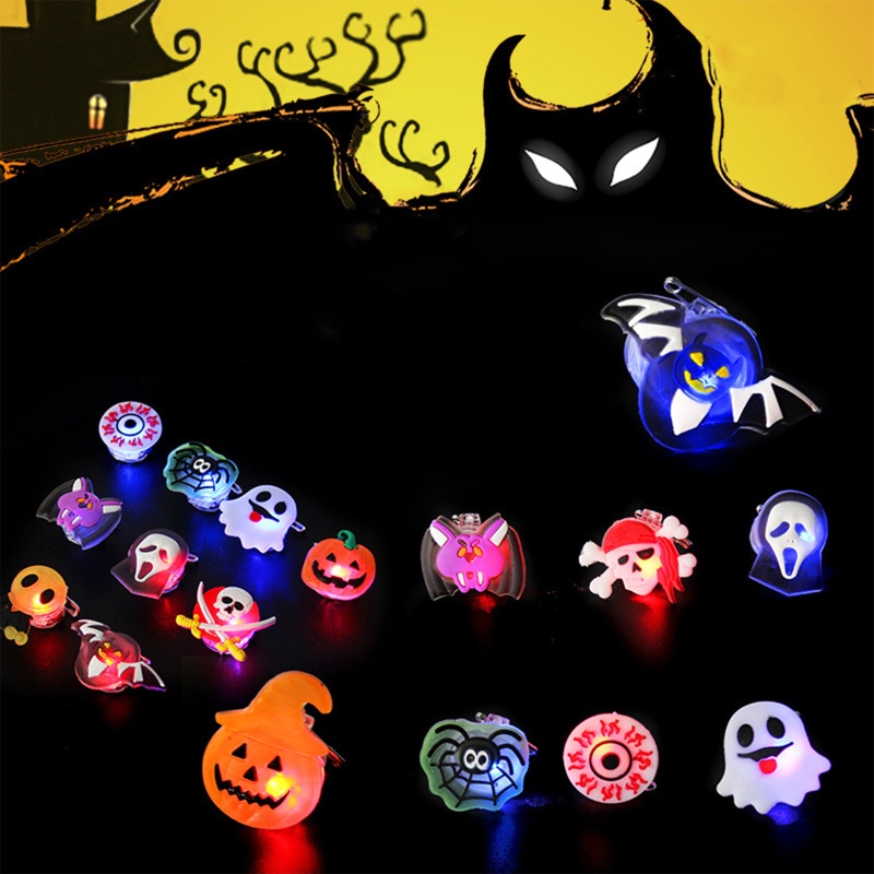 Ghim Cài Áo Có Đèn LED Nhấp Nháy Dùng Hóa Trang Halloween