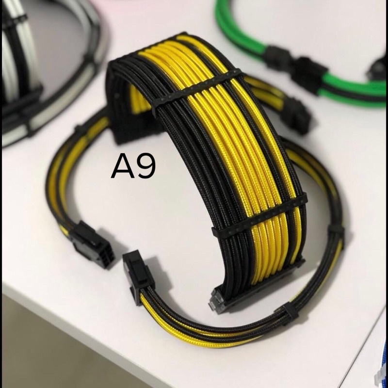 Dây nguồn nối dài bọc lưới 24 pin 6- 8 pin cho VGA hàng loai 1