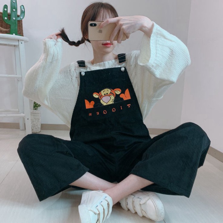 [ORDER TMALL 146 ] Quần Yếm TIGER Nhung Gân Tăm 2 Màu Siêu Xịn | BigBuy360 - bigbuy360.vn