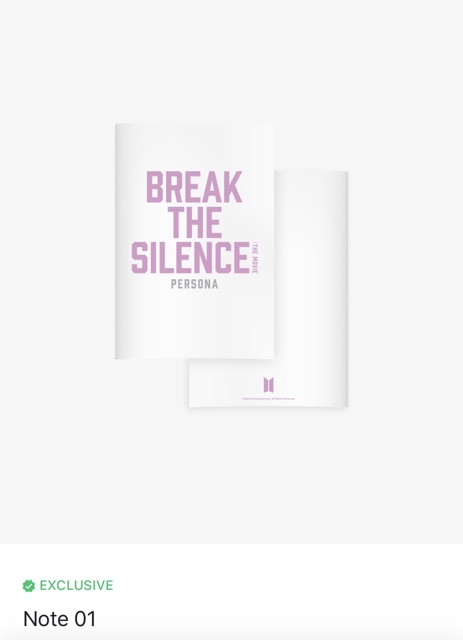 [CHÍNH HÃNG] Merch Break The Silence BTS đồ lưu niệm trong bộ sưu tập phim BTS