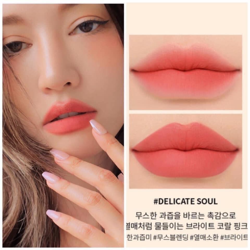 Son 3ce Blurring Liquid lip Delicate soul -Hồng san hô | Shopee Việt Nam