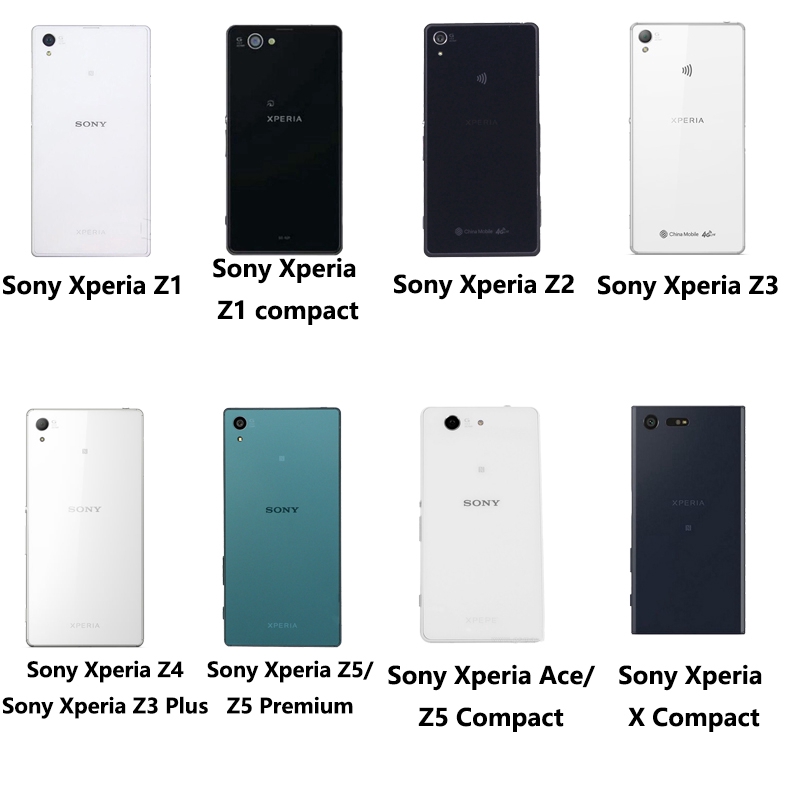Ốp điện thoại silicon mặt đá cẩm thạch màu đen độc đáo dành cho Sony Xperia Ace Z1 Z2 Z3 Z4 Z5 X Compact Plus Premium