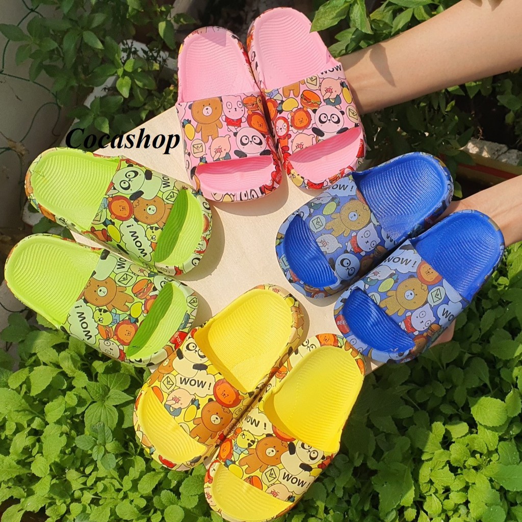 DÉP LÊ, DÉP QUAI NGANG NGUYÊN KHỐI BÁNH MÌ HÌNH BÉ GẤU TRÚC CUTE SIÊU MỀM