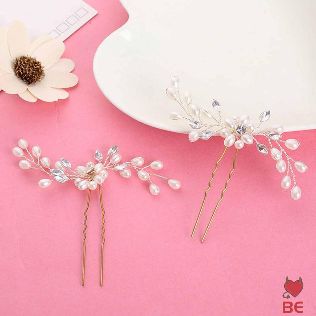 YADORNOS 1 Trâm Cài Tóc Hình Hoa Đính Ngọc Trai Phong Cách Vintage